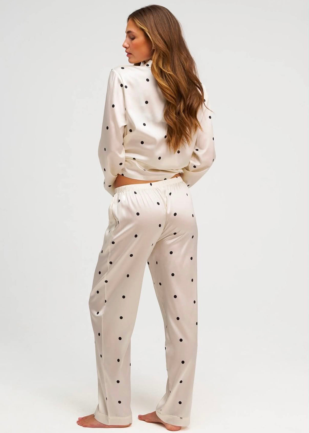 Pyjama en Soie - Satin À Pois
