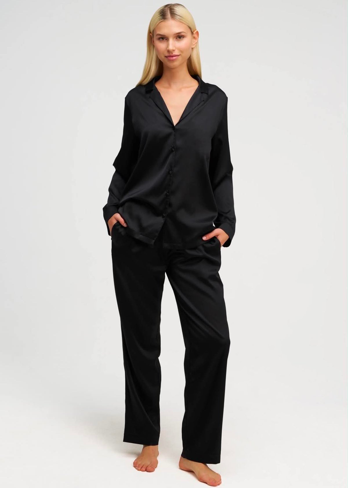 Pyjama en Soie - Noir Ébène