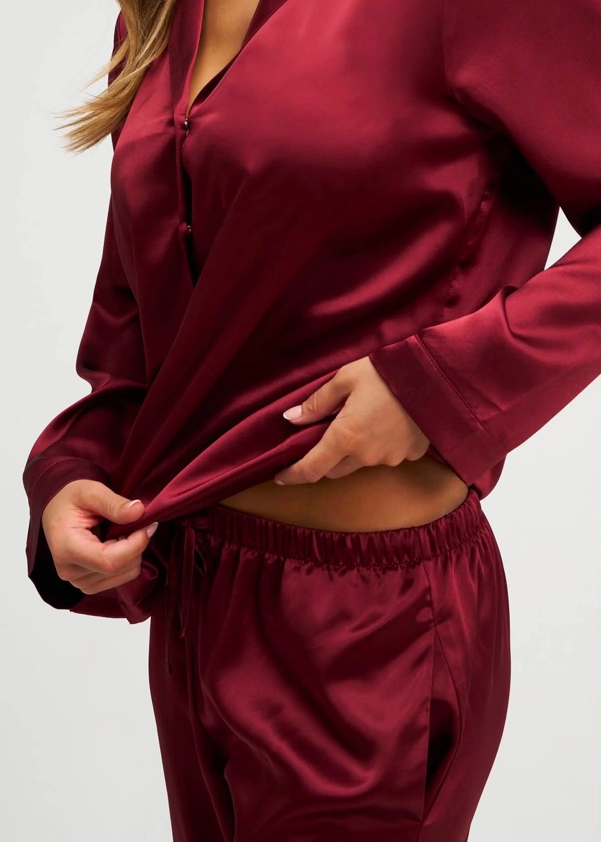 Pyjama en Soie - Rouge Merlot