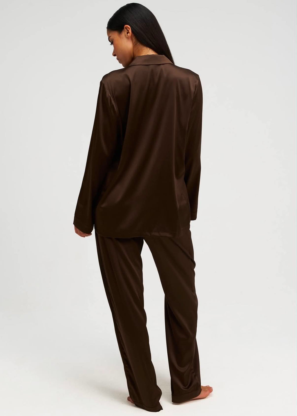 Pyjama en soie - Chocolat Intense