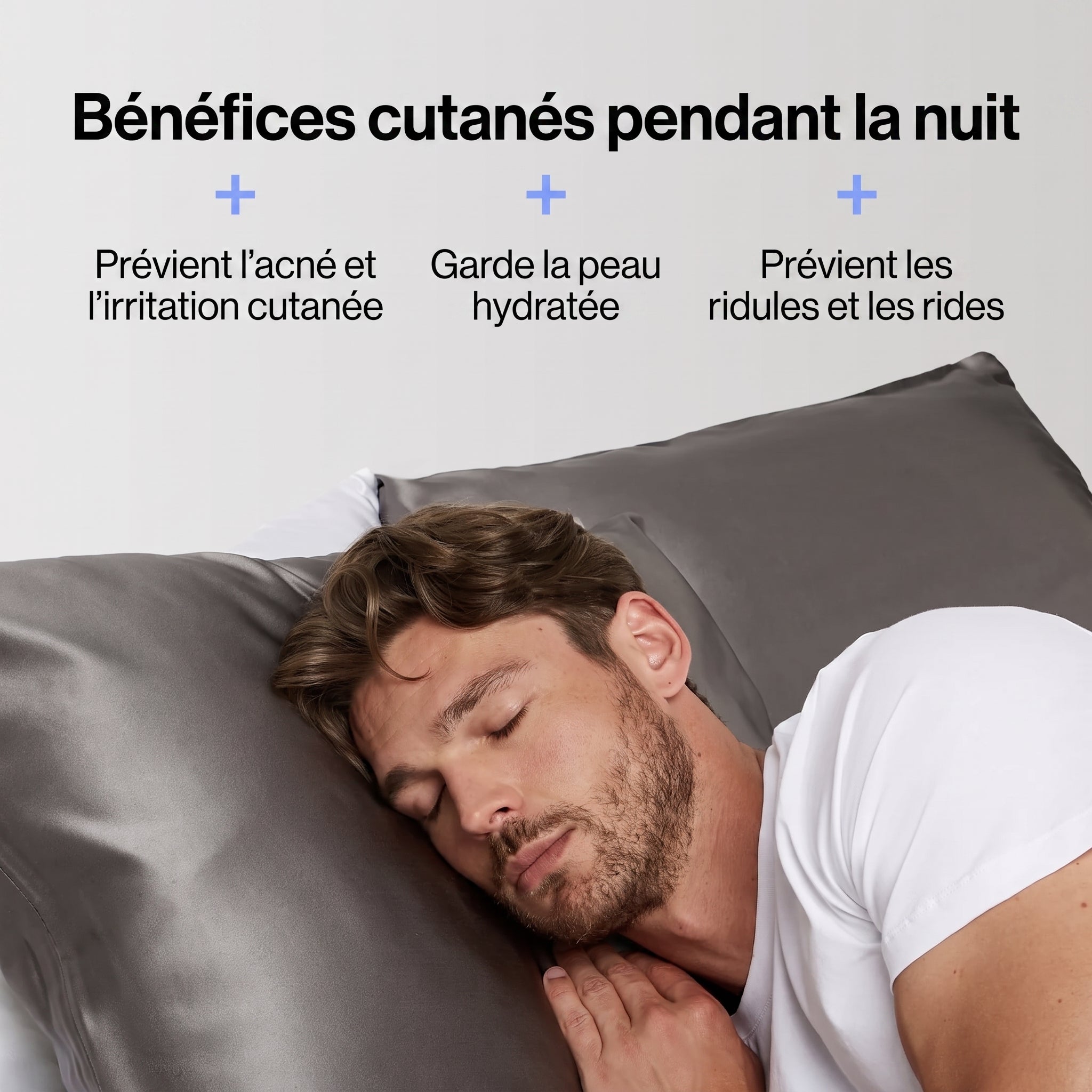 Taie En Soie Premium - Gris Perle