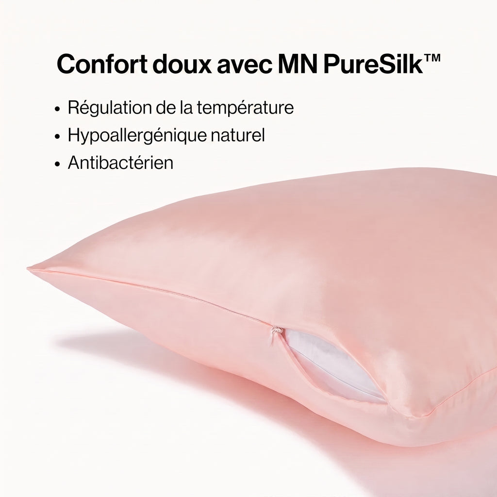Taie En Soie Premium - Rose Poudré