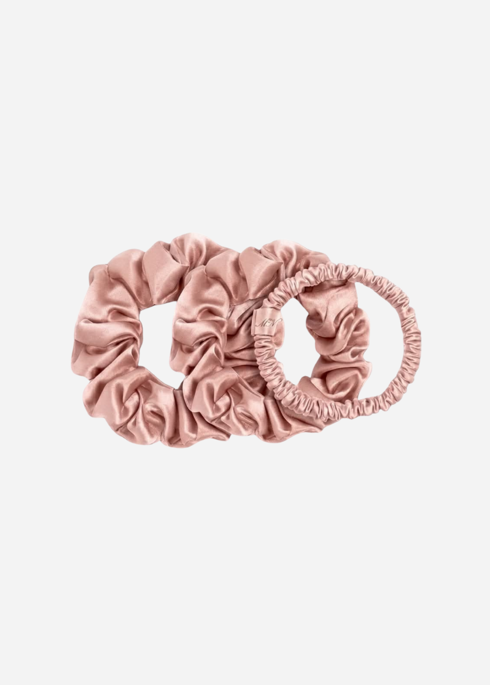 Trio Chouchous En Soie - Rose Poudré
