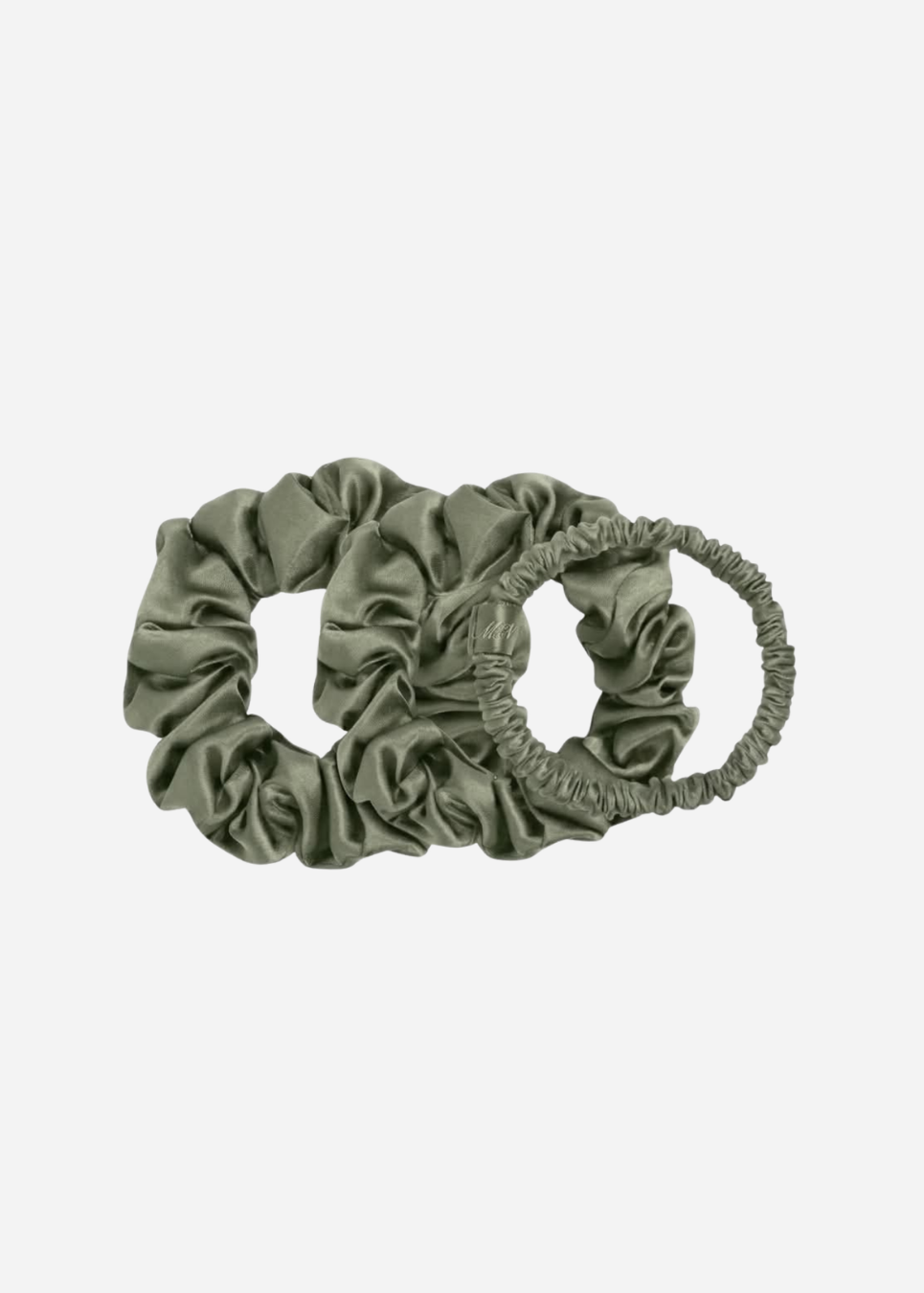 Trio Chouchous En Soie - Vert Sauge