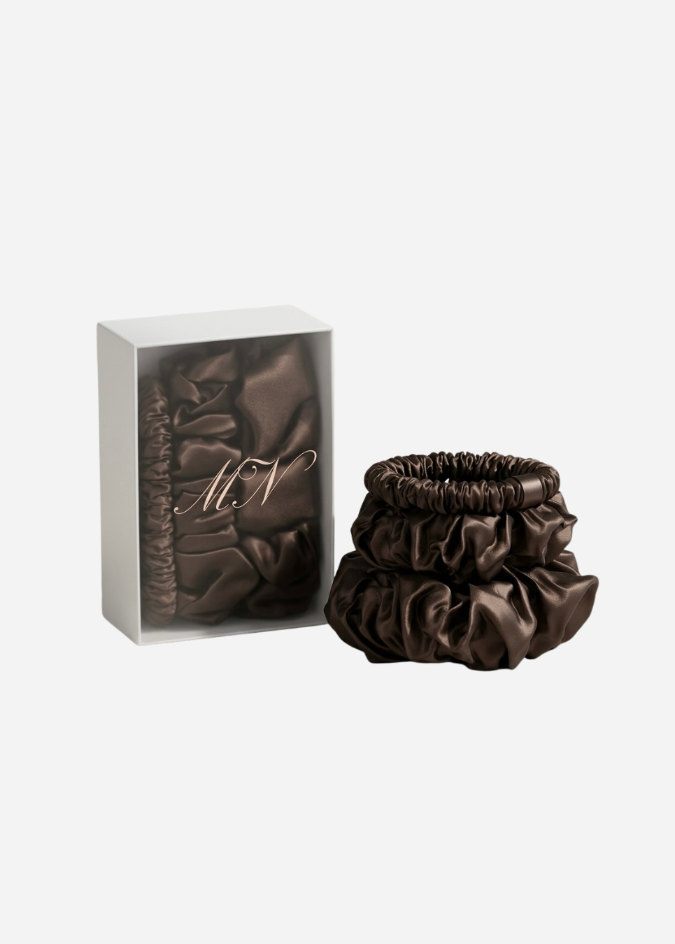 Trio Chouchous En Soie - Chocolat Intense