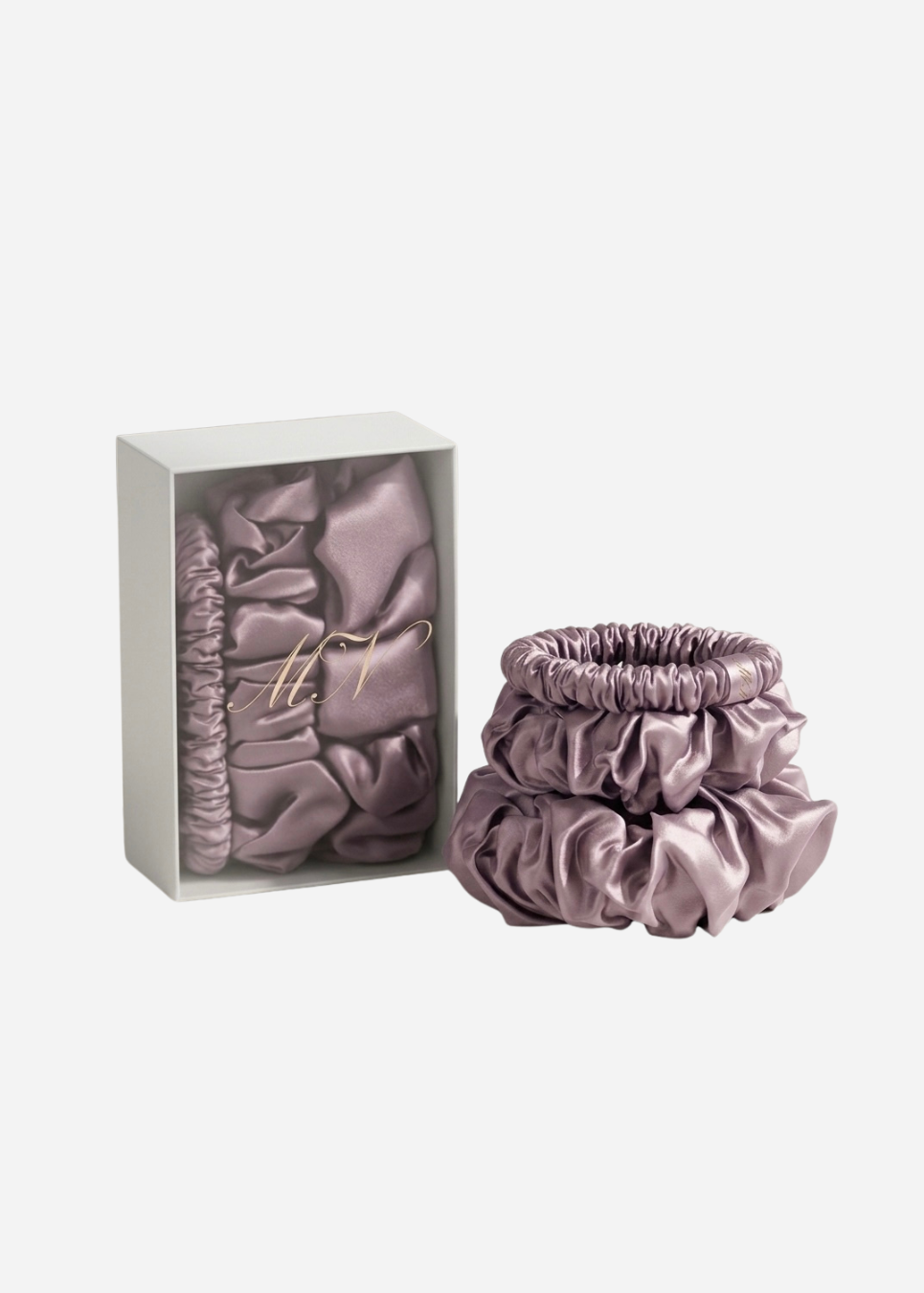 Trio Chouchous En Soie - Lilas Poudré