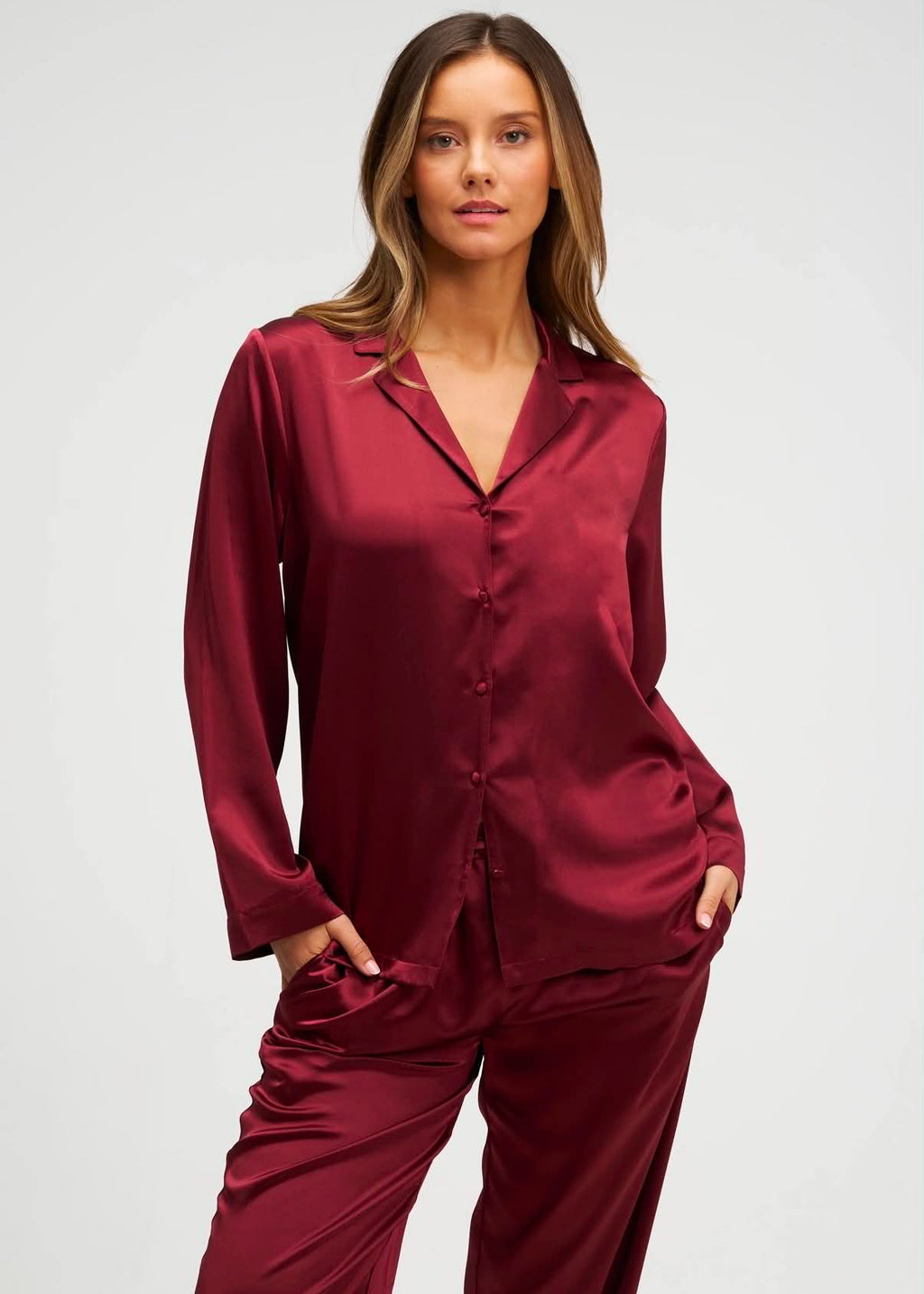 Pyjama en Soie - Rouge Merlot