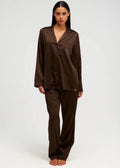Pyjama en soie - Chocolat Intense