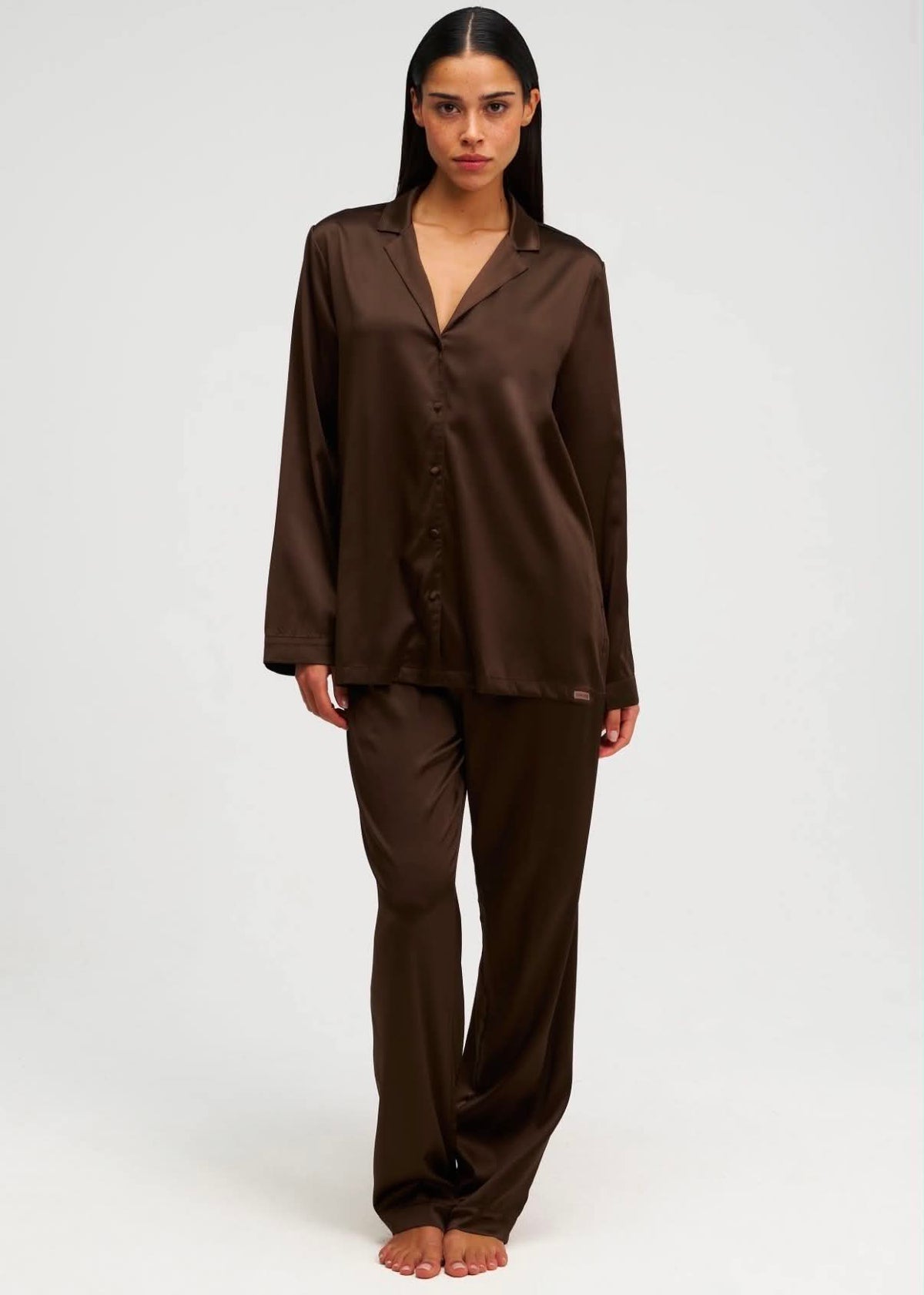 Pyjama en soie - Chocolat Intense