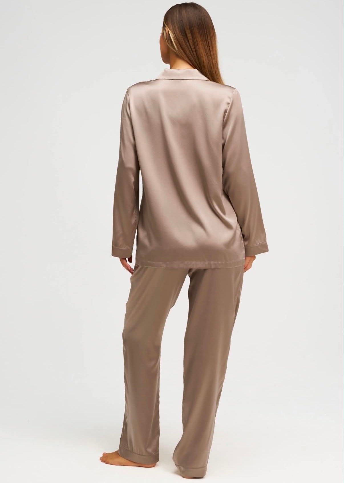 Pyjama en Soie - Taupe Nacré
